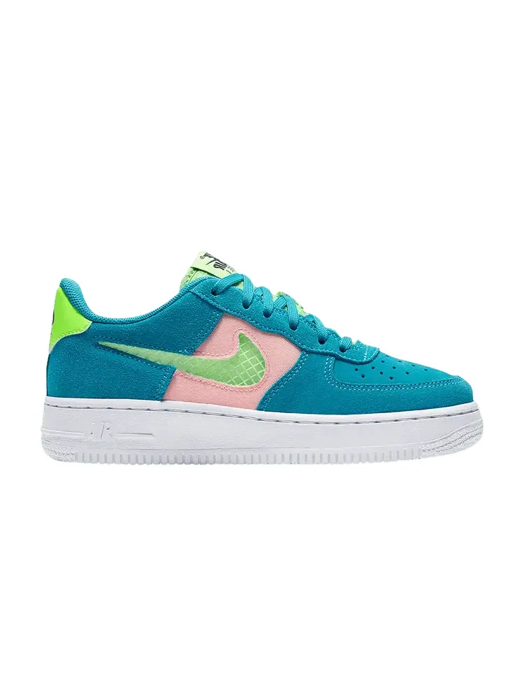 Кроссовки Nike Air Force 1 Low GS 'Transparent Blue Swoosh' — изображение 1 из 1, синий