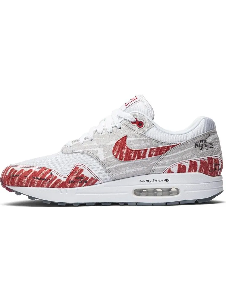 Кроссовки Nike Air Max 1 'Sketch To Shelf - University Red' — изображение 3 из 8, красный