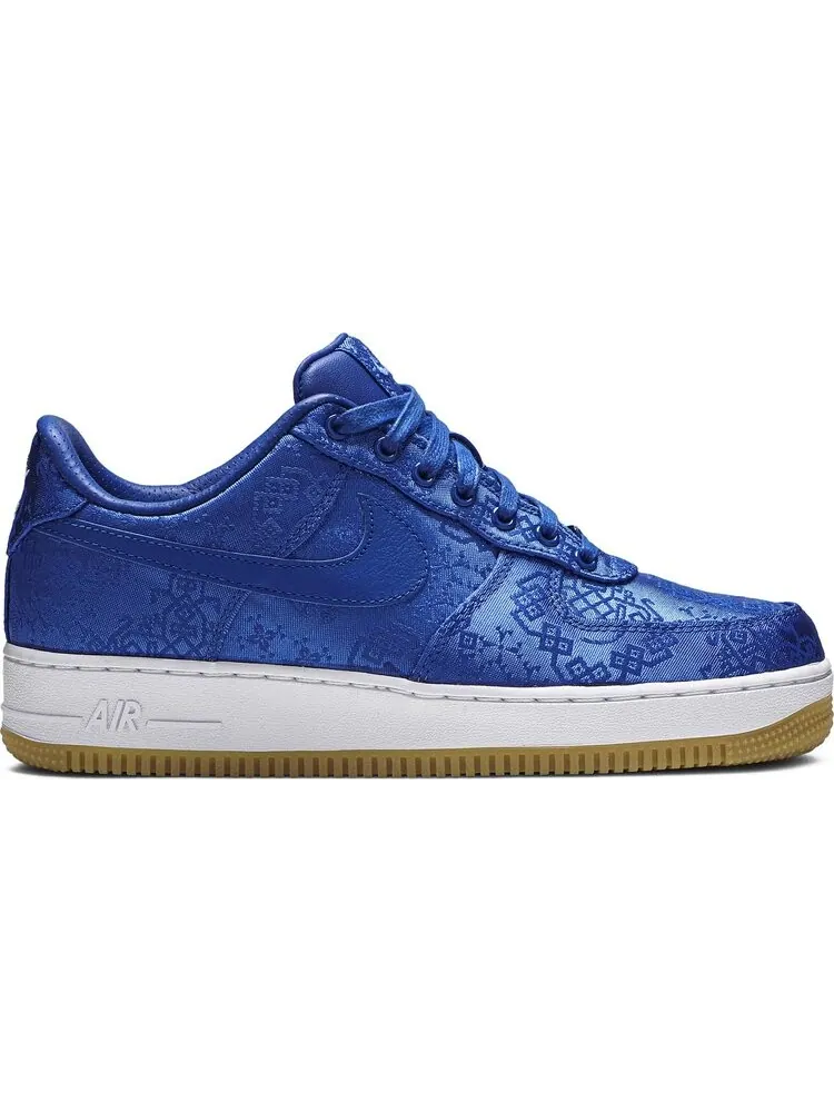 Кроссовки Nike CLOT x Air Force 1 PRM 'Royal Silk' — изображение 1 из 8, синий