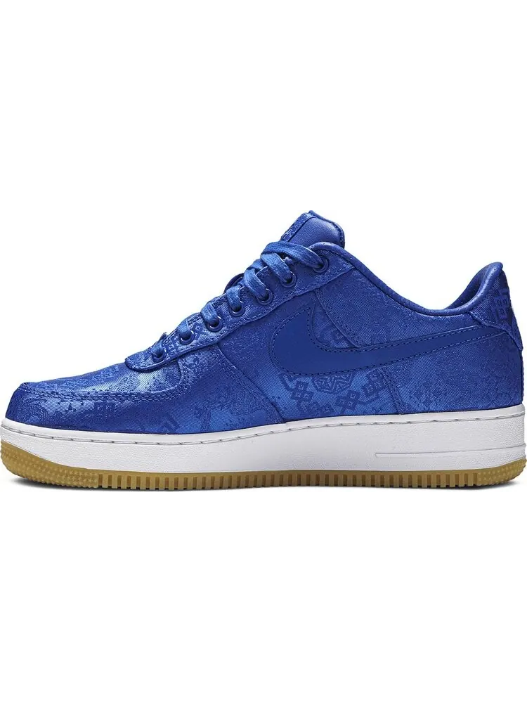 Кроссовки Nike CLOT x Air Force 1 PRM 'Royal Silk' — изображение 3 из 8, синий