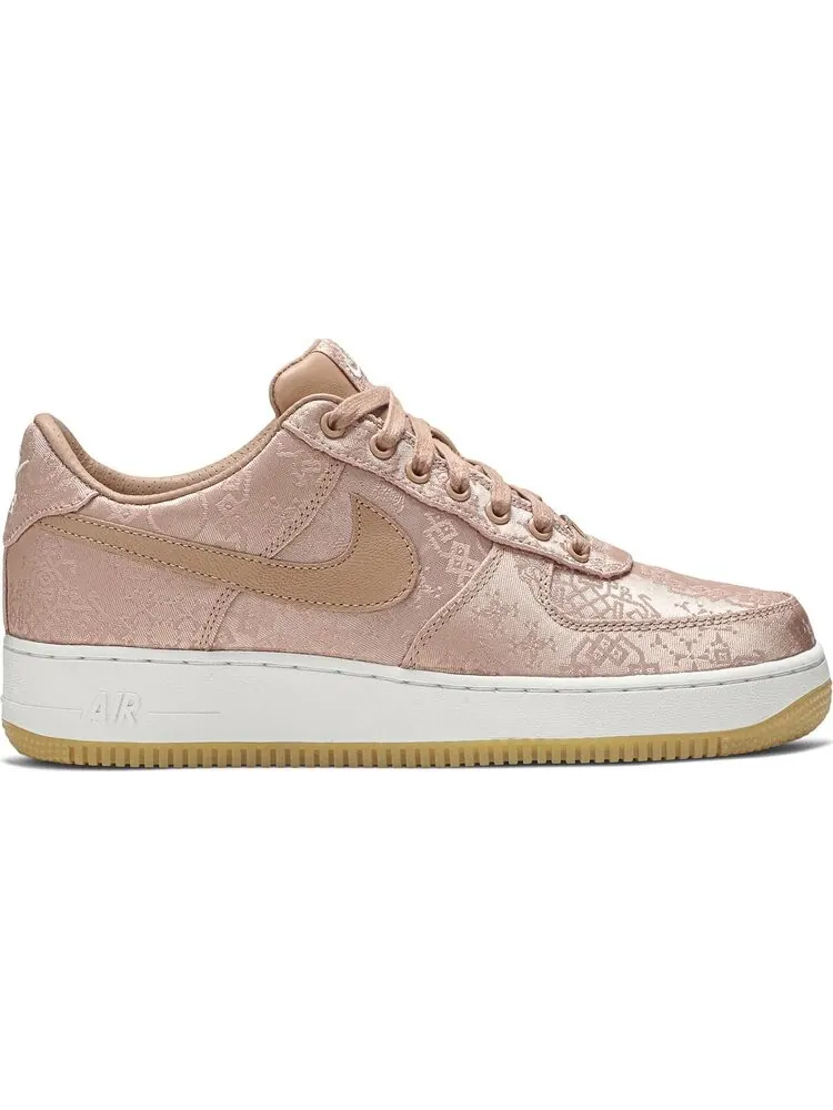 Кроссовки Nike CLOT x Air Force 1 Low Premium 'Rose Gold Silk' — изображение 1 из 8, розовый