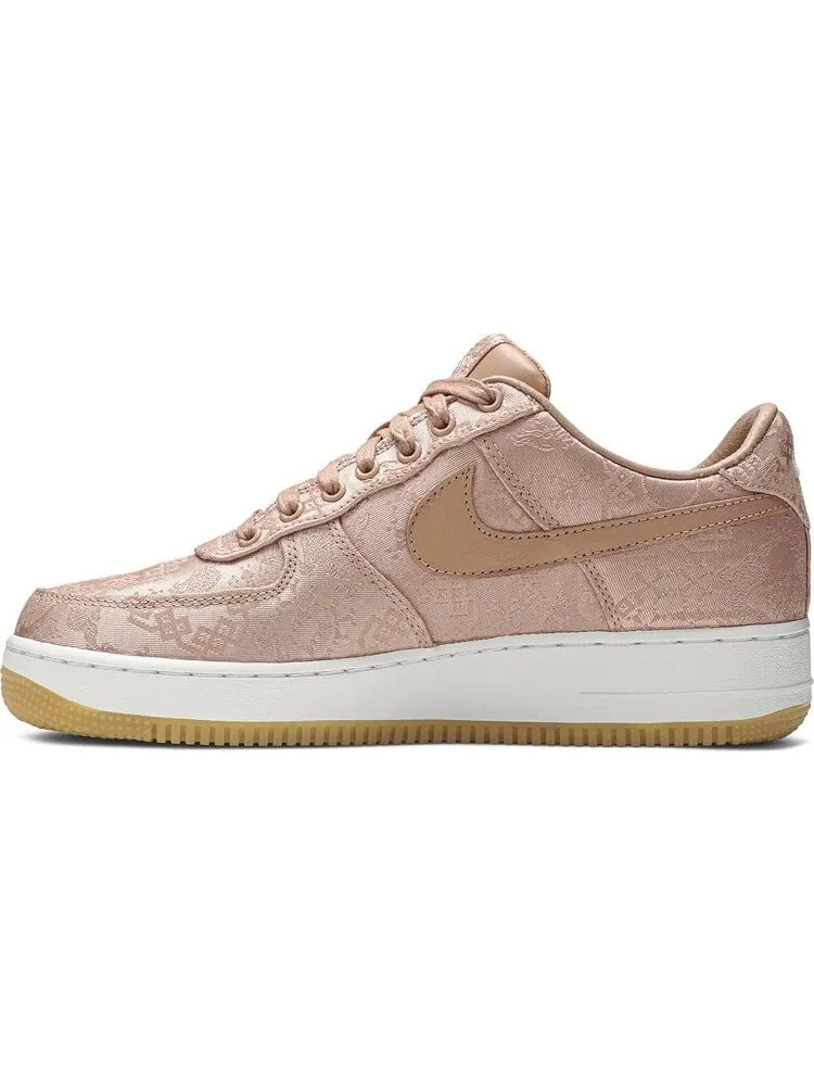 Кроссовки Nike CLOT x Air Force 1 Low Premium 'Rose Gold Silk' — изображение 3 из 8, розовый