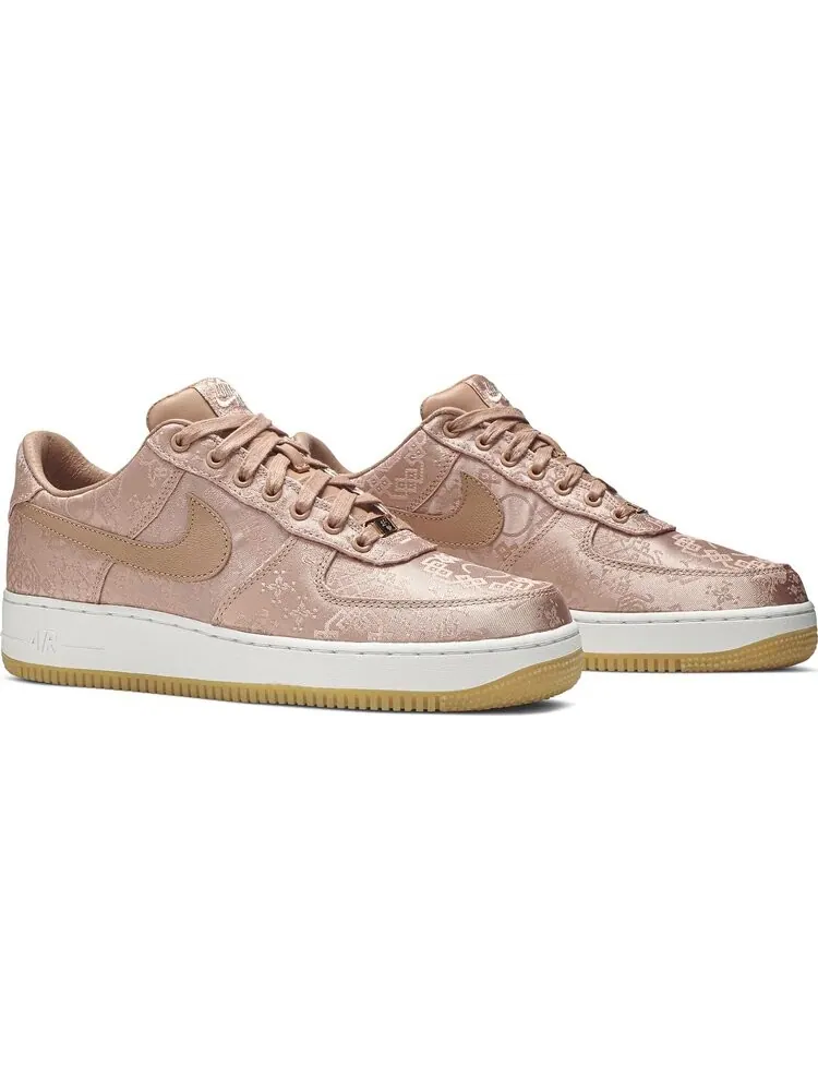 Кроссовки Nike CLOT x Air Force 1 Low Premium 'Rose Gold Silk' — изображение 8 из 8, розовый