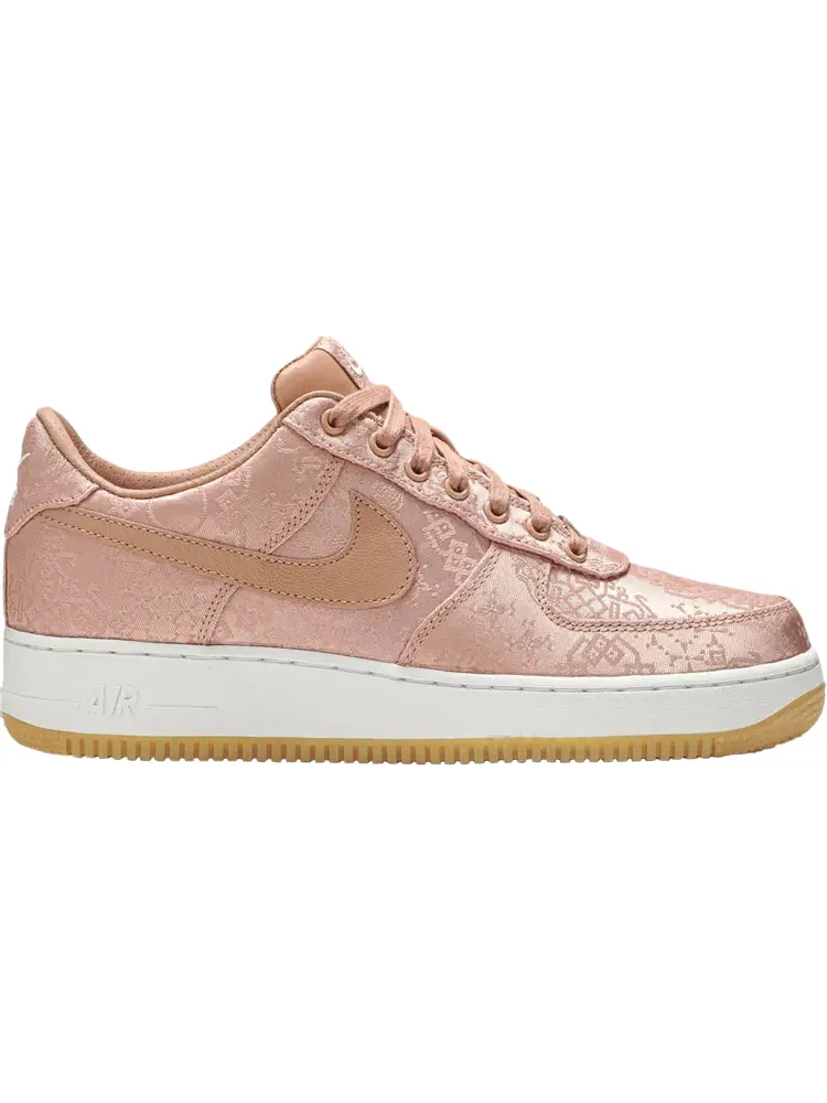 Кроссовки Nike CLOT x Air Force 1 Low Premium 'Rose Gold Silk' Special Box — изображение 1 из 1, розовый