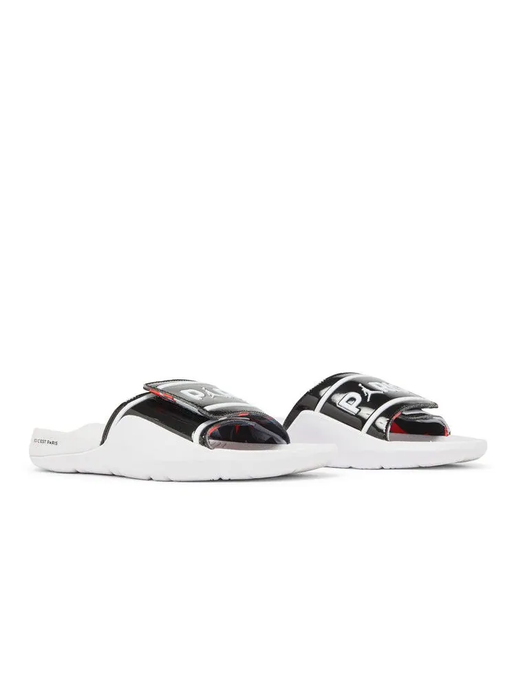 Сандалии Air Jordan Paris Saint-Germain x Jordan Hydro Slide 7 V2 'White Black' — изображение 9 из 9, белый/черный