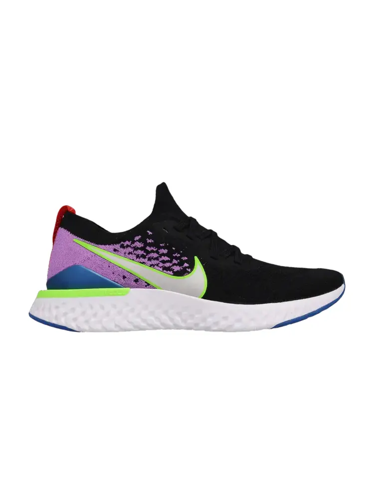 Кроссовки Nike Epic React Flyknit 2 'Reflect Silver' — изображение 1 из 1, черный//белый