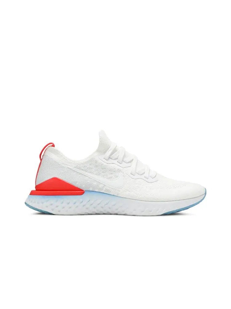 Кроссовки Nike Epic React Flyknit 2 'Blue Hero Bright Crimson' — изображение 1 из 4, белый