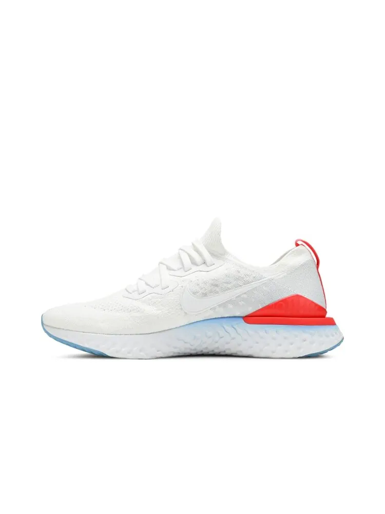 Кроссовки Nike Epic React Flyknit 2 'Blue Hero Bright Crimson' — изображение 3 из 4, белый
