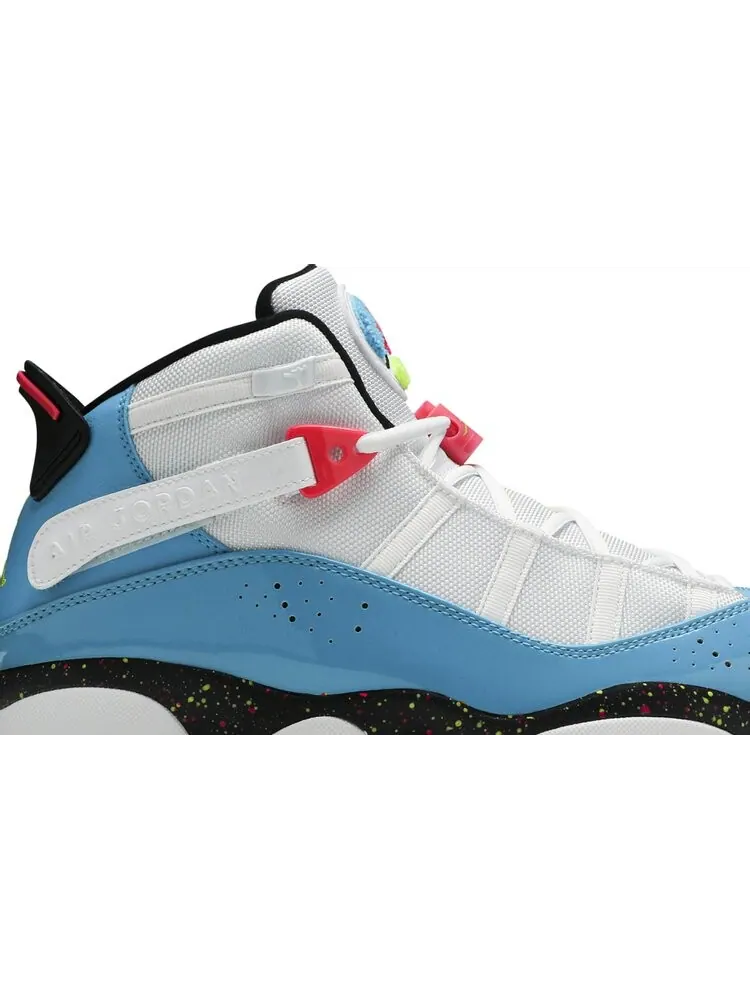 Кроссовки Jordan 6 Rings Blue Fury Cyber Pink — изображение 2 из 8, белый