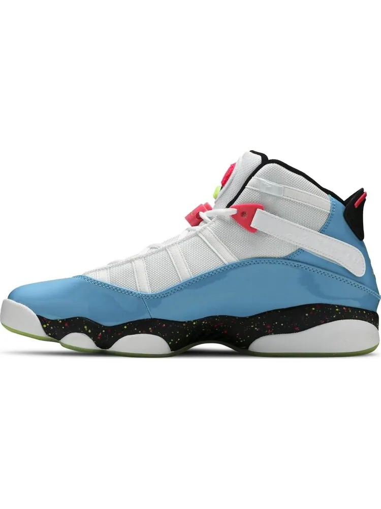 Кроссовки Jordan 6 Rings Blue Fury Cyber Pink — изображение 3 из 8, белый