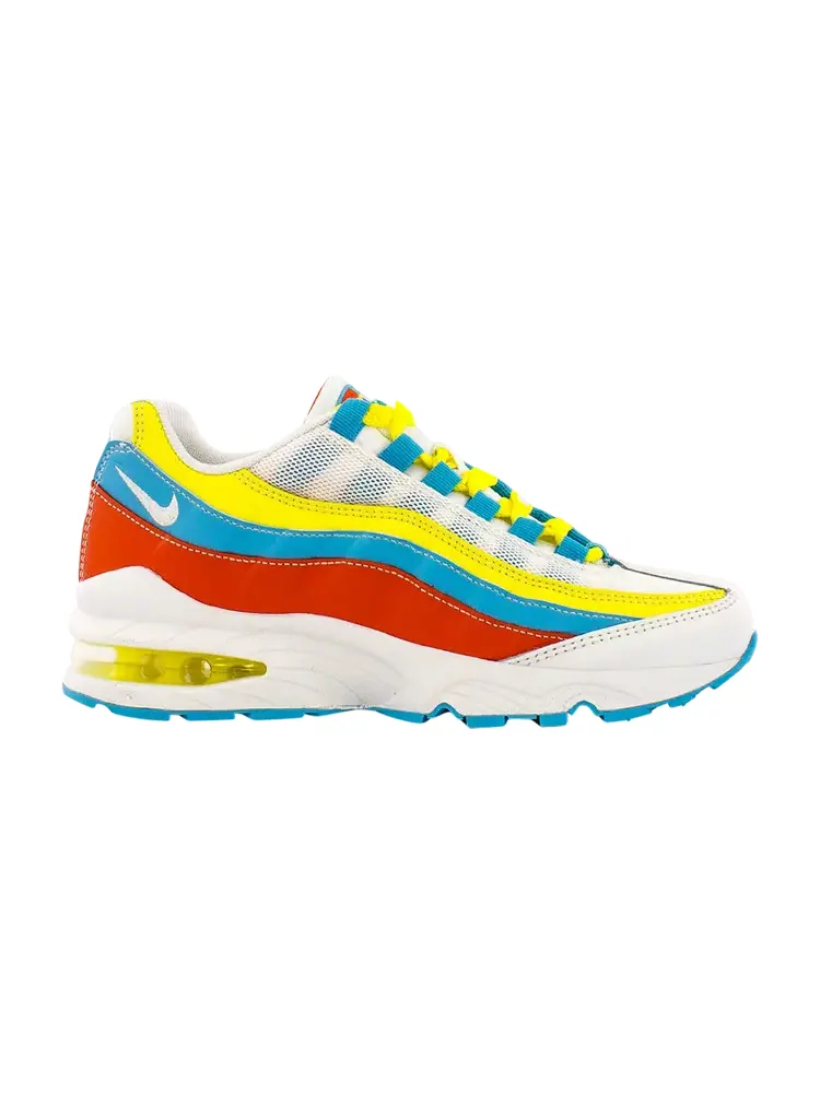 Кроссовки Nike Air Max 95 GS 'White Blue Fury Opti Yellow' — изображение 1 из 1, мульти