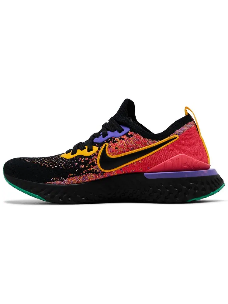 Кроссовки Nike Wmns Epic React Flyknit 2 'Black Ember Glow' — изображение 3 из 8, мульти