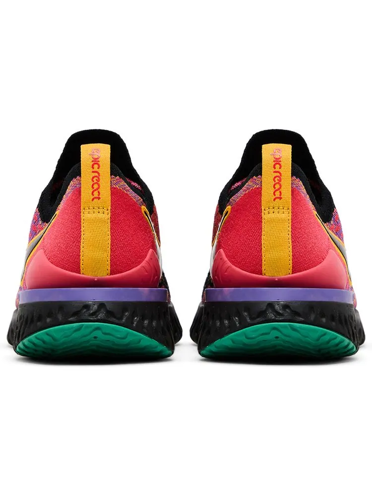 Кроссовки Nike Wmns Epic React Flyknit 2 'Black Ember Glow' — изображение 6 из 8, мульти