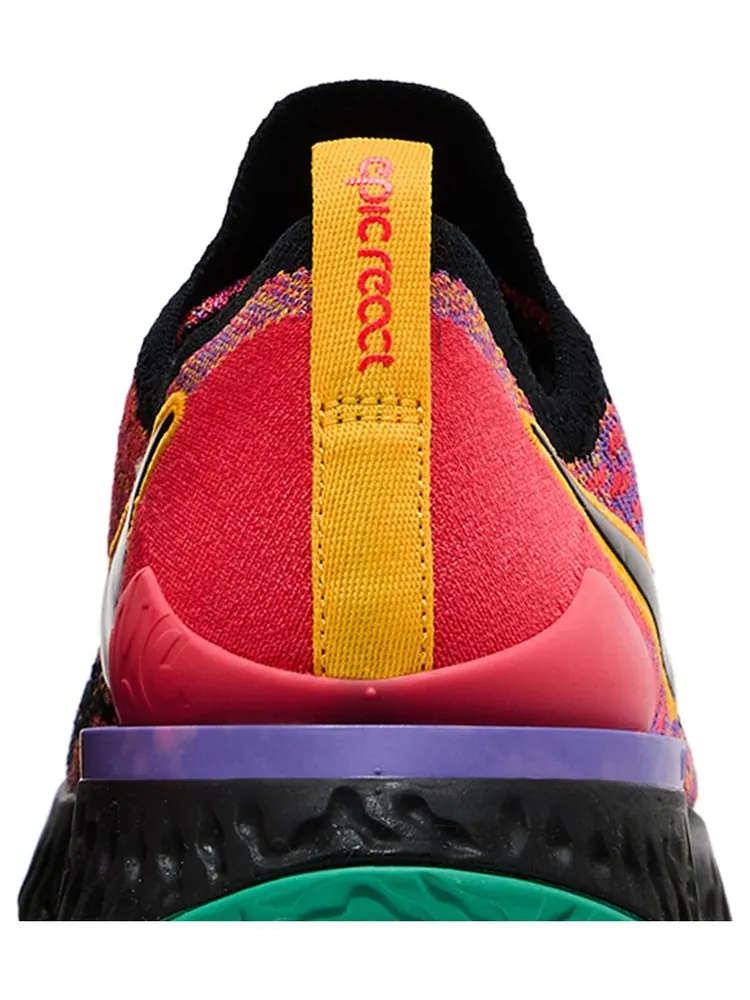 Кроссовки Nike Wmns Epic React Flyknit 2 'Black Ember Glow' — изображение 7 из 8, мульти