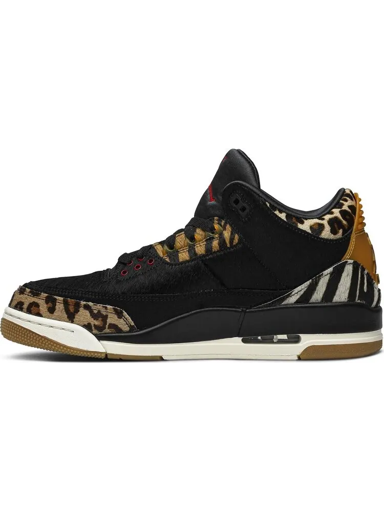 Кроссовки Air Jordan 3 Retro SE Animal Instinct — изображение 3 из 8, черный