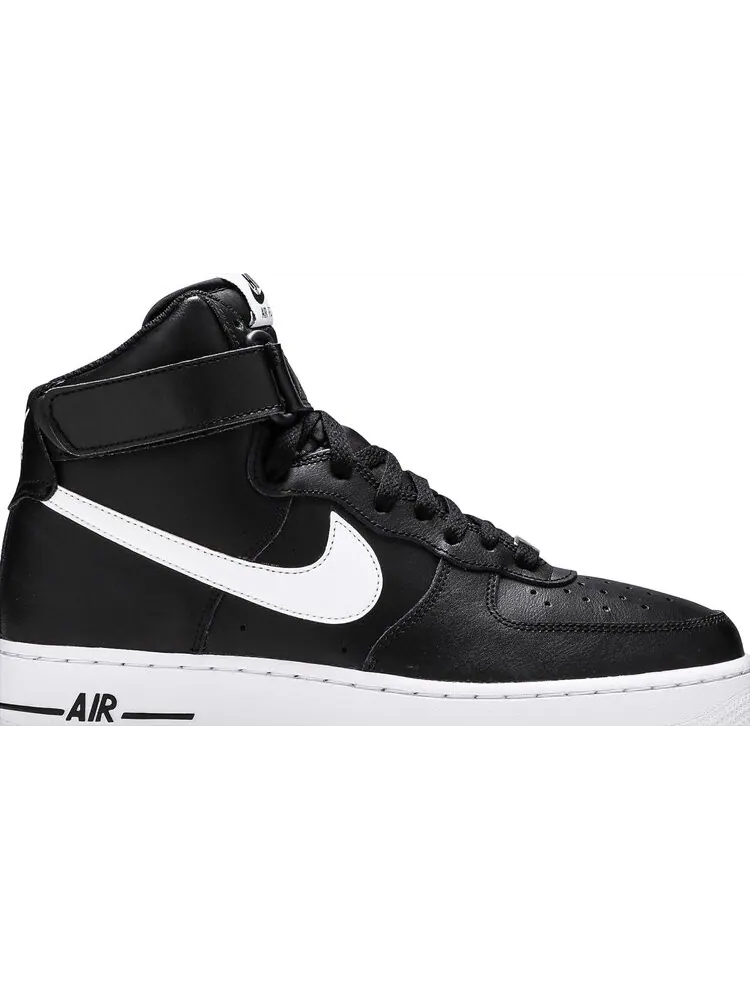 Кроссовки Nike Air Force 1 High 'Black White' — изображение 2 из 8, черный