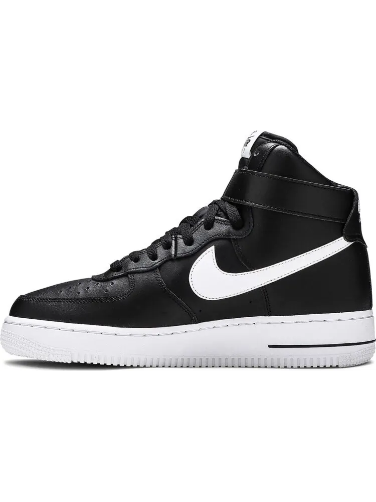 Кроссовки Nike Air Force 1 High 'Black White' — изображение 3 из 8, черный