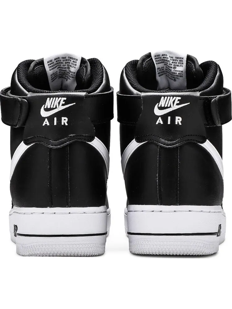 Кроссовки Nike Air Force 1 High 'Black White' — изображение 6 из 8, черный