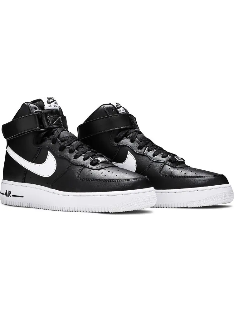Кроссовки Nike Air Force 1 High 'Black White' — изображение 8 из 8, черный