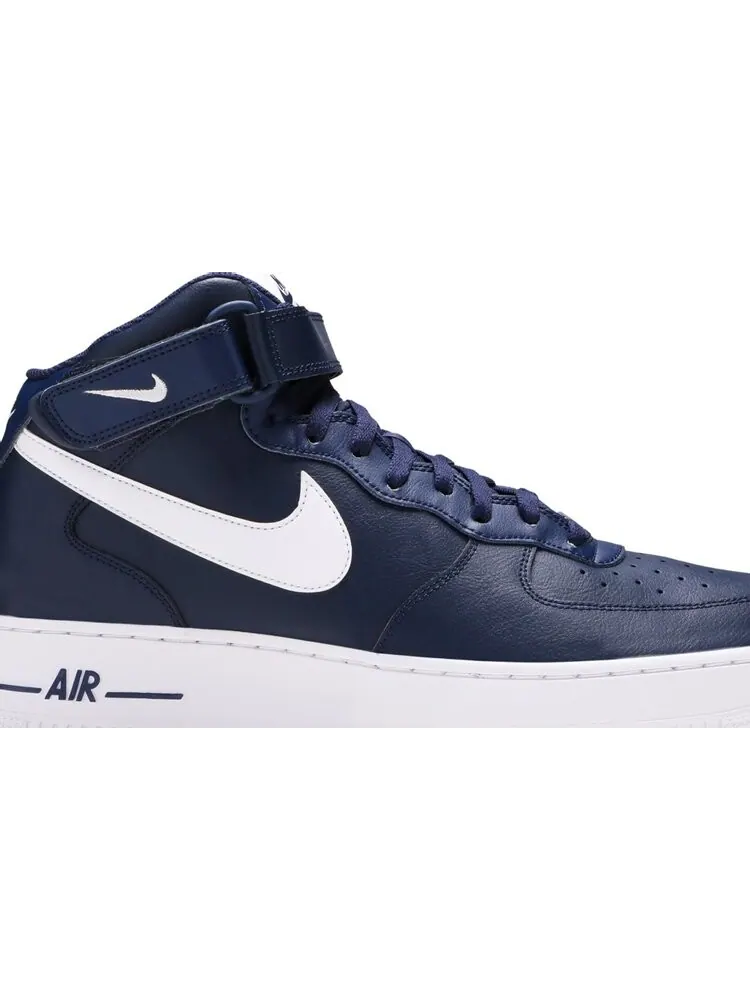 Кроссовки Nike Air Force 1 '07 Mid 'Navy' — изображение 2 из 8, синий