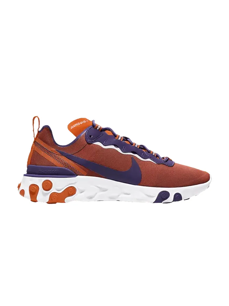 Кроссовки Nike React Element 55 'Clemson' — изображение 1 из 1, оранжевый/белый