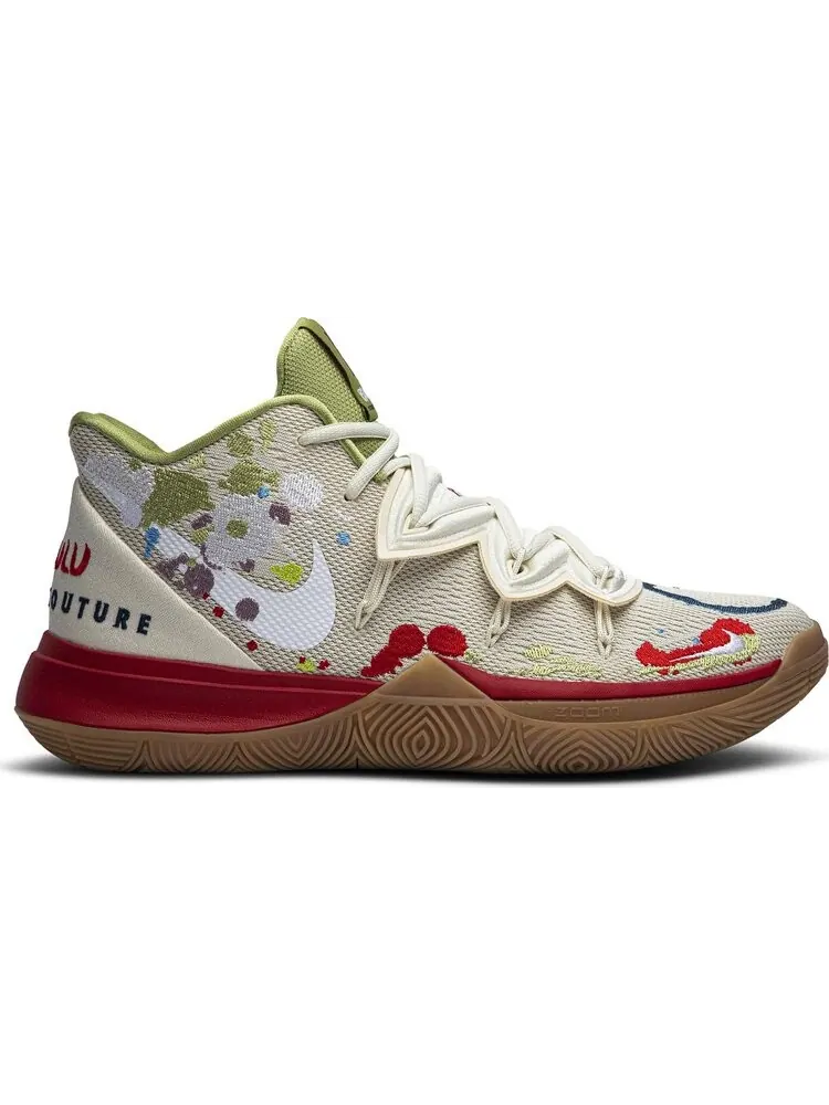 Кроссовки Nike Bandulu x Kyrie 5 'Embroidered Splatters' — изображение 1 из 8, бежевый