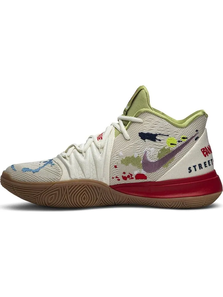 Кроссовки Nike Bandulu x Kyrie 5 'Embroidered Splatters' — изображение 3 из 8, бежевый