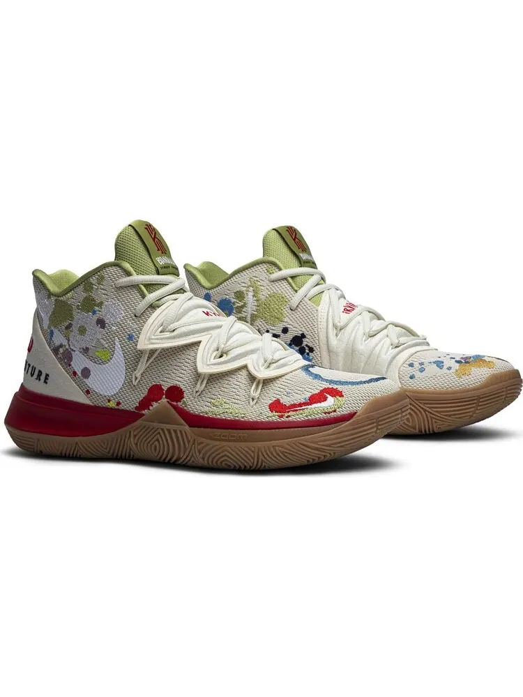 Кроссовки Nike Bandulu x Kyrie 5 'Embroidered Splatters' — изображение 8 из 8, бежевый