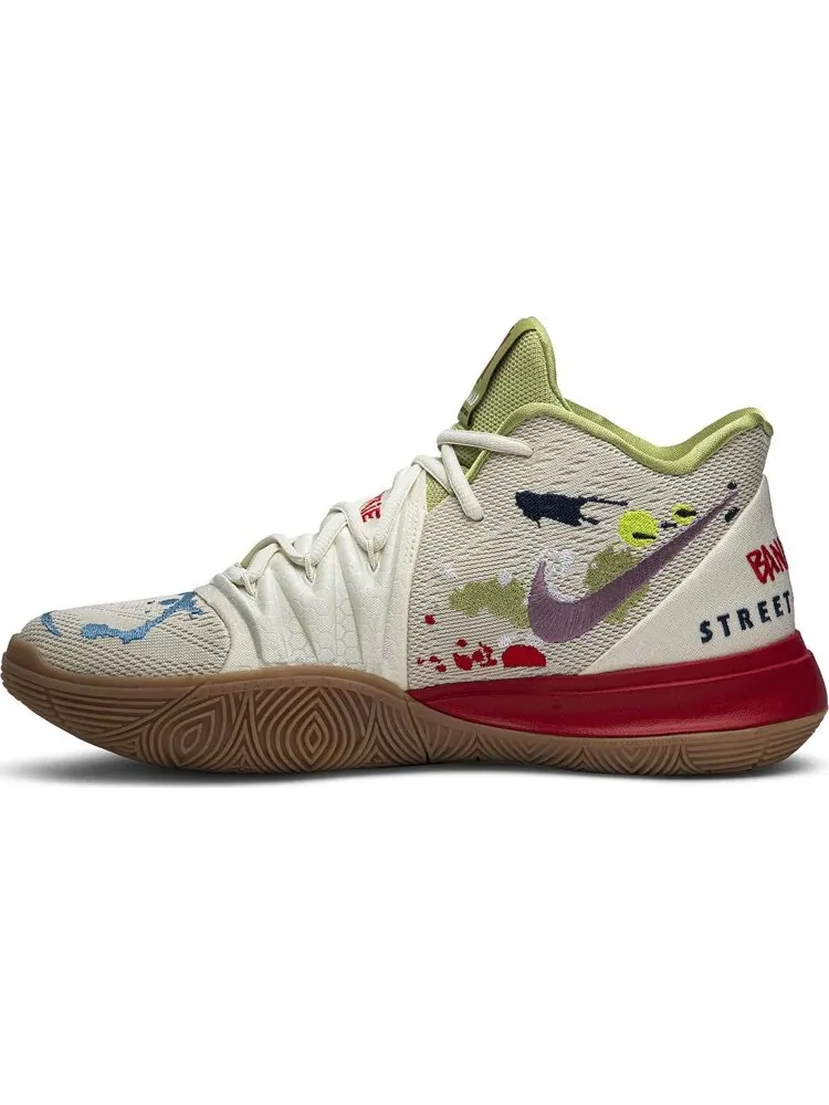 Кроссовки Nike Bandulu x Kyrie 5 EP 'Embroidered Splatters' — изображение 3 из 8, бежевый