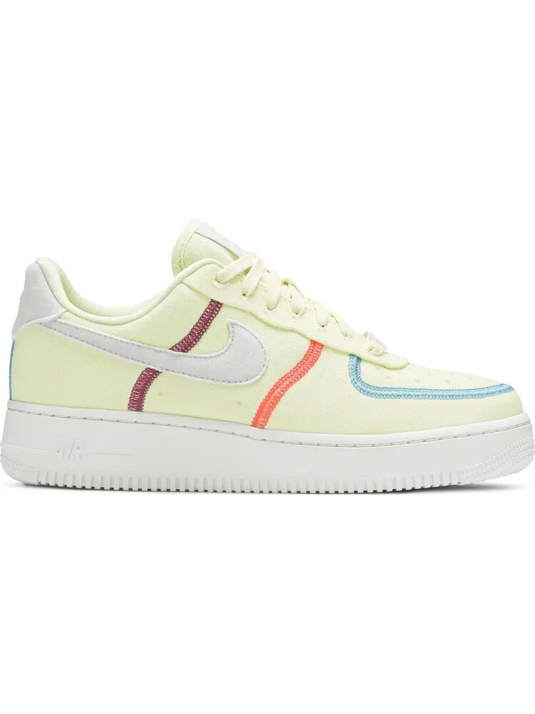 Кроссовки Nike Wmns Air Force 1 '07 Low LX 'Stitched Canvas - Life Lime' — изображение 1 из 8, желтый