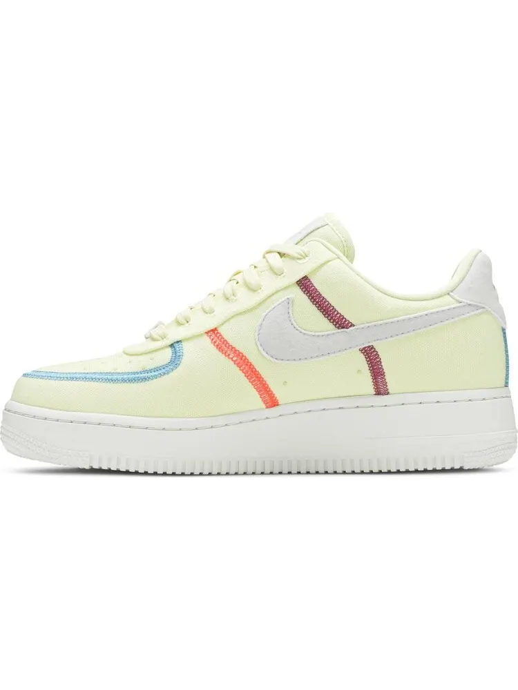 Кроссовки Nike Wmns Air Force 1 '07 Low LX 'Stitched Canvas - Life Lime' — изображение 3 из 8, желтый