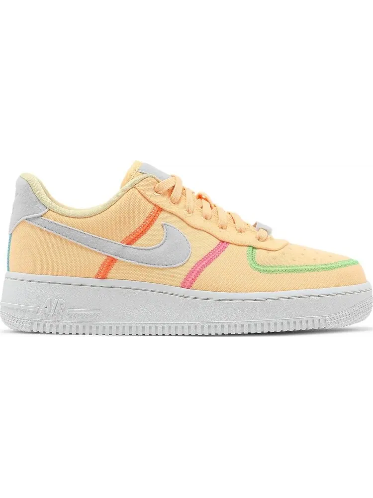 Кроссовки Nike Wmns Air Force 1 '07 Low LX 'Stitched Canvas - Melon Tint' — изображение 1 из 8, оранжевый