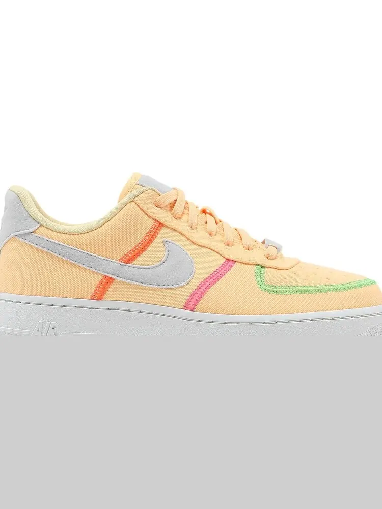 Кроссовки Nike Wmns Air Force 1 '07 Low LX 'Stitched Canvas - Melon Tint' — изображение 2 из 8, оранжевый