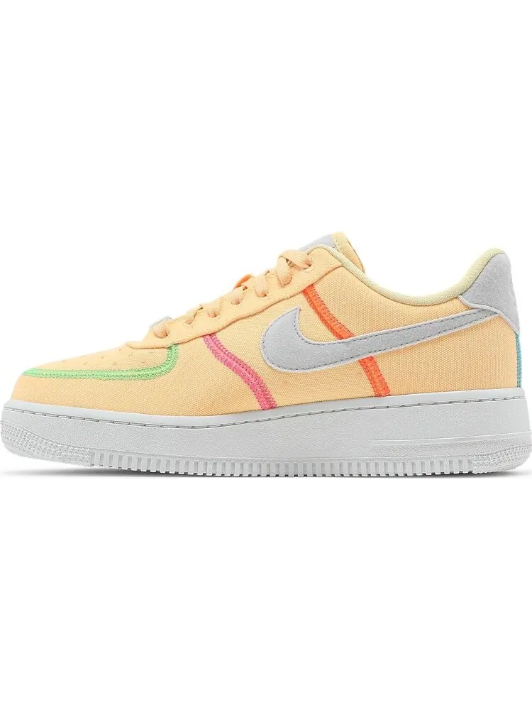 Кроссовки Nike Wmns Air Force 1 '07 Low LX 'Stitched Canvas - Melon Tint' — изображение 3 из 8, оранжевый
