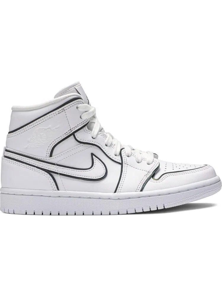Кроссовки Wmns Air Jordan 1 Mid SE Iridescent Trim — изображение 1 из 8, белый