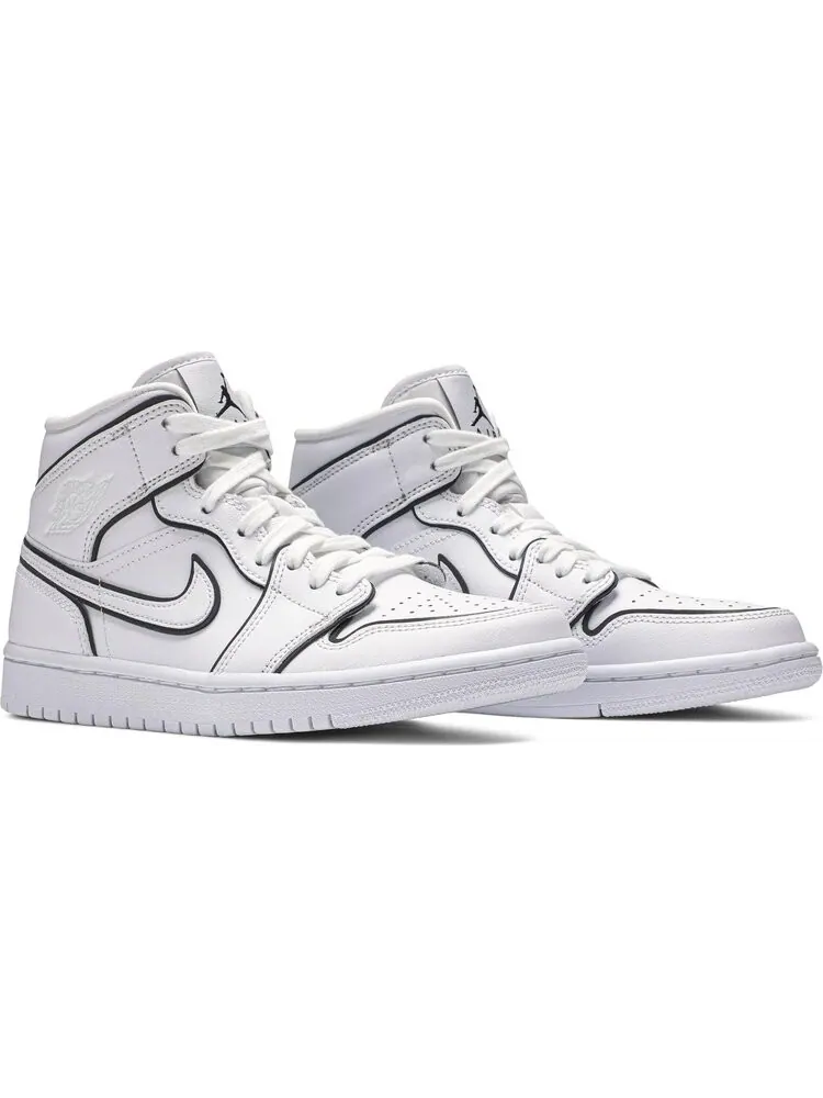 Кроссовки Wmns Air Jordan 1 Mid SE Iridescent Trim — изображение 8 из 8, белый