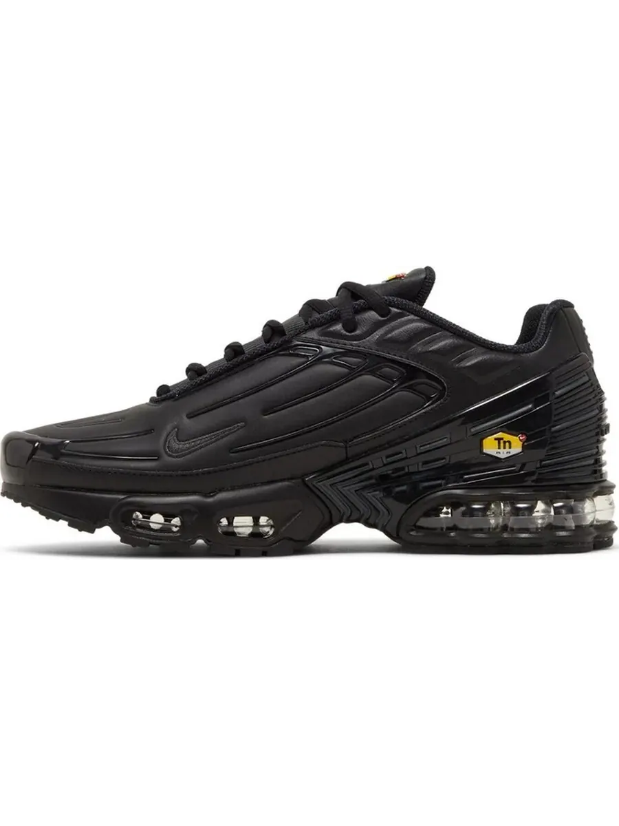 Кроссовки Nike Air Max Plus 3 Leather 'Triple Black' — изображение 2 из 7, черный