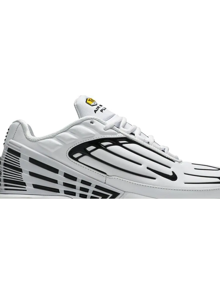 Кроссовки Nike Air Max Plus 3 Leather 'White Black' — изображение 2 из 8, белый