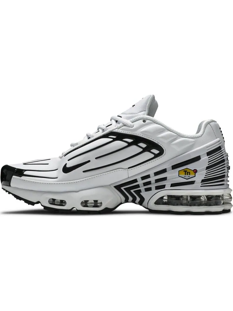 Кроссовки Nike Air Max Plus 3 Leather 'White Black' — изображение 3 из 8, белый
