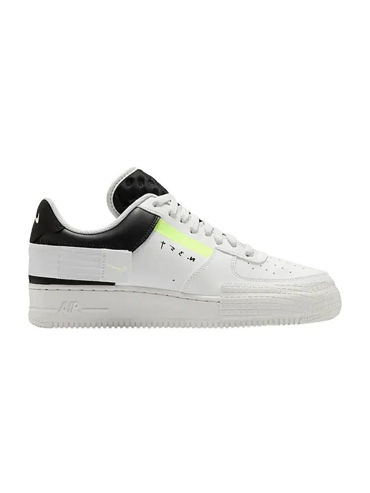 Кроссовки Nike Air Force 1 Type 'White Barely Volt' — изображение 1 из 1, белый/черный