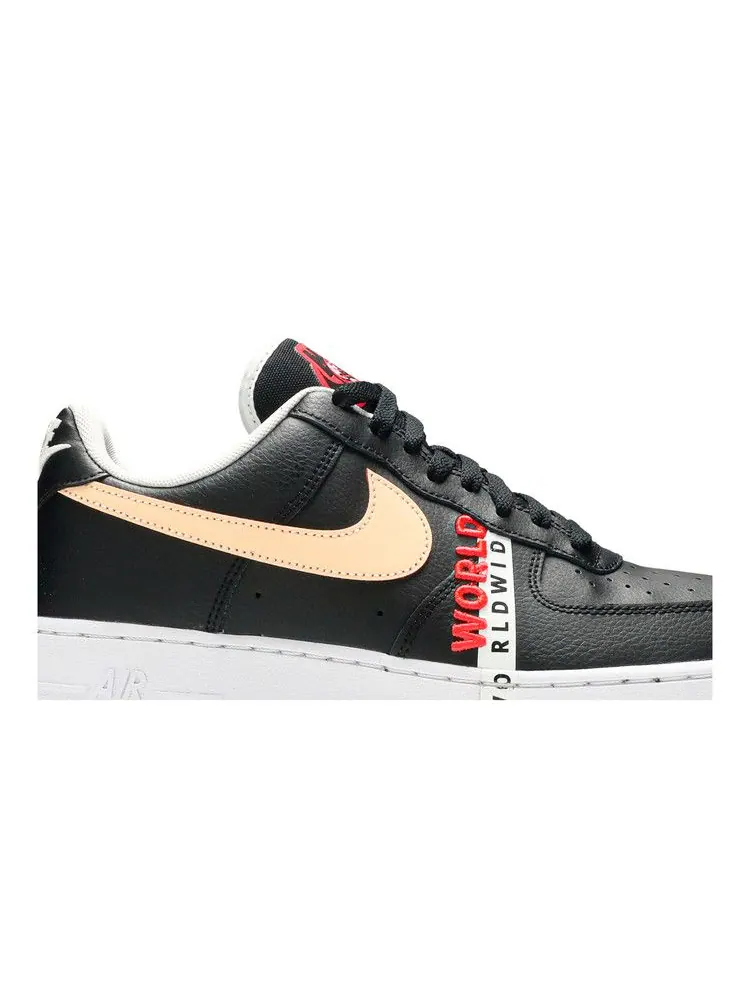 Кроссовки Nike Air Force 1 Low 'Worldwide Pack - Black Crimson' — изображение 3 из 9, черный//белый
