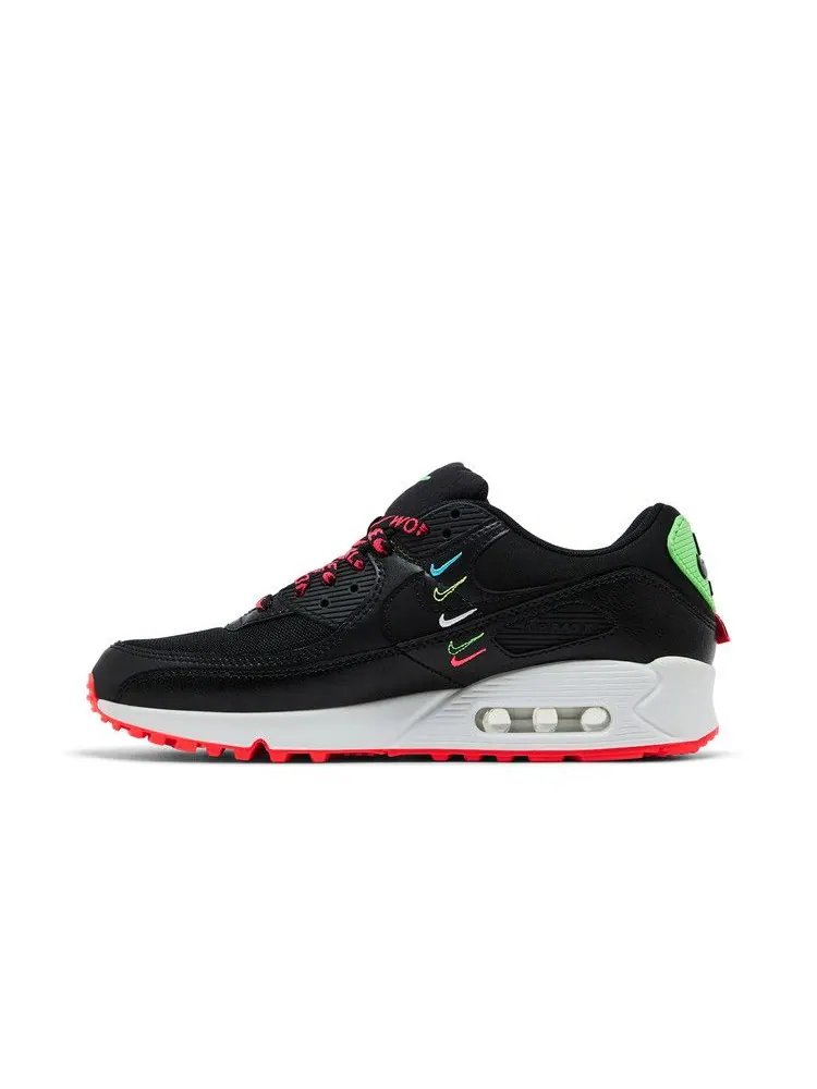 Кроссовки Nike Wmns Air Max 90 SE 'Worldwide Pack - Black Flash' — изображение 4 из 9, черный//зеленый/черный