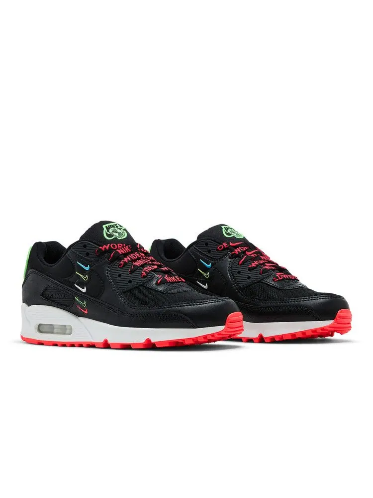 Кроссовки Nike Wmns Air Max 90 SE 'Worldwide Pack - Black Flash' — изображение 9 из 9, черный//зеленый/черный