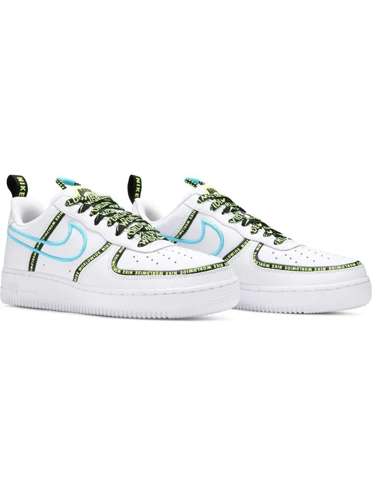 Кроссовки Nike Air Force 1 '07 Premium 'Worldwide Pack - Blue Fury' — изображение 8 из 8, белый
