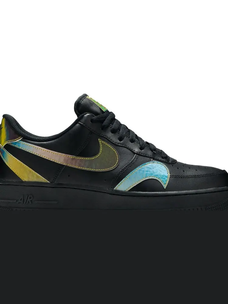 Кроссовки Nike Air Force 1 Low 'Misplaced Swoosh - Black' — изображение 2 из 8, черный