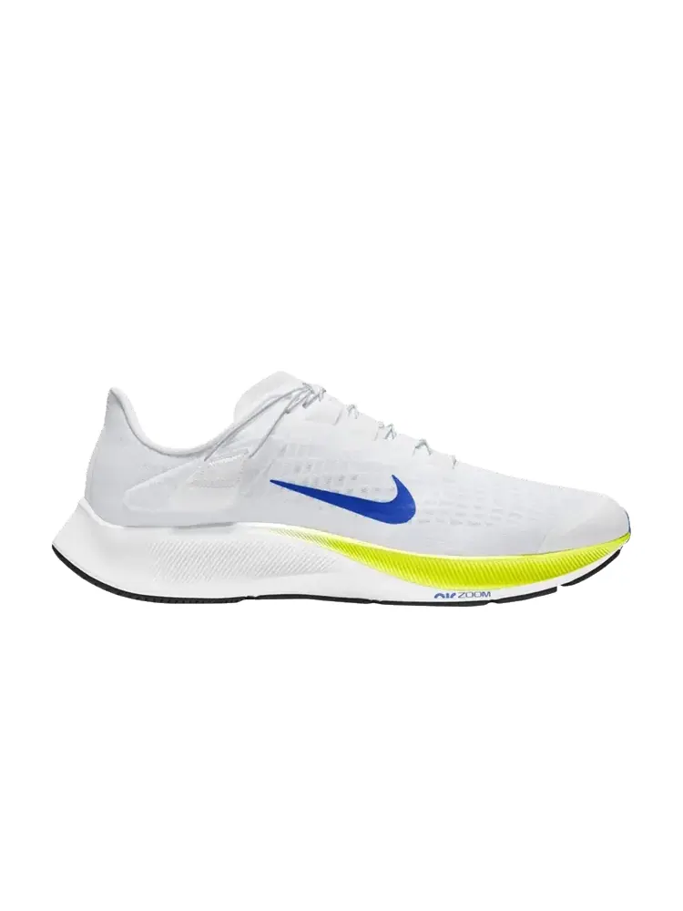 Кроссовки Nike Air Zoom Pegasus 37 FlyEase 'White Racer Blue Cyber' — изображение 1 из 1, белый/синий//черный