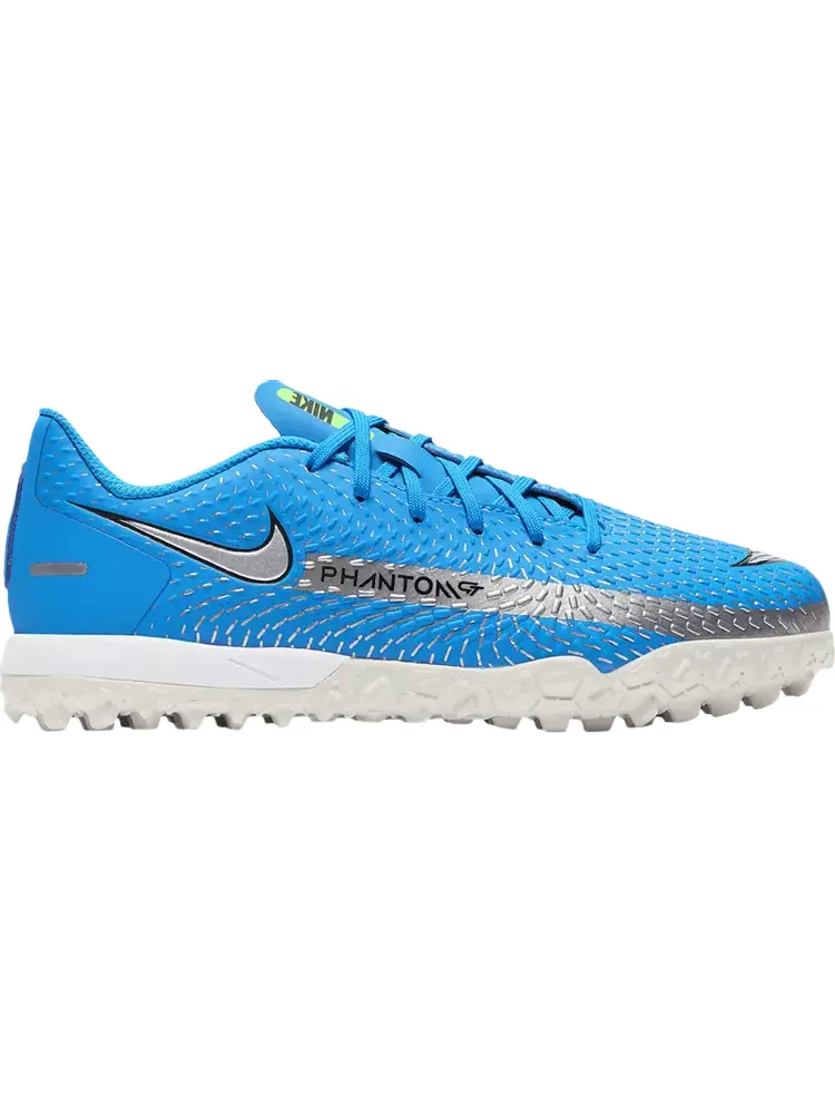 Лимитированные кроссовки Nike Phantom GT Academy TF GS 'Photo Blue Metallic Silver' — изображение 1 из 1, синий