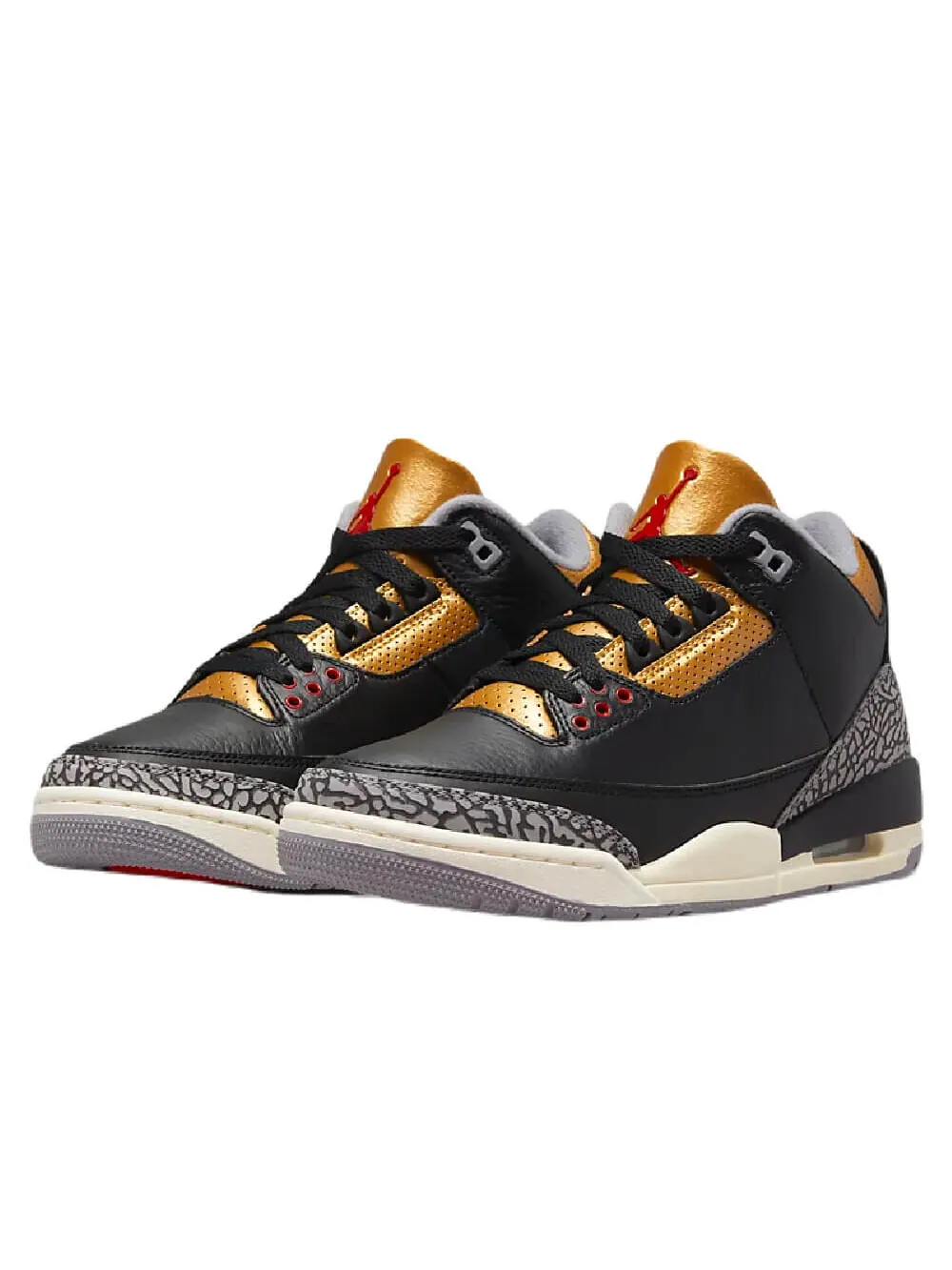 Кроссовки Air Jordan 3 Retro: Классика в Черном и Золотом — изображение 2 из 9, черный