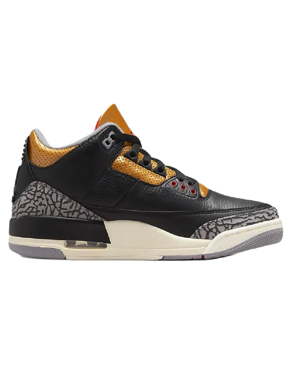Кроссовки Air Jordan 3 Retro: Классика в Черном и Золотом — изображение 5 из 9, черный