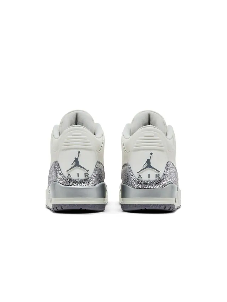 Кроссовки Wmns Air Jordan 3 Retro 'Sail Metallic Silver' — изображение 6 из 8, металлик серебристый